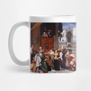 Cimabue's Celebrated Madonna is carried in Procession through the Streets of Florence -  Frederic Leighton, 1st Baron Leighton Mug